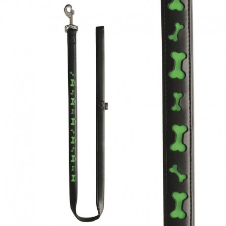 CORREA REFLEC.-XL-BONE -NEGRA/VERDE 1,2MTX25MM