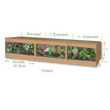 Vivero Mod. Ext. 91,9 x 61 x 61 cm, Haya