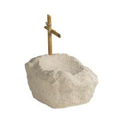 FUENTE ORIENTAL Roca-Bambu  56-64-41cm