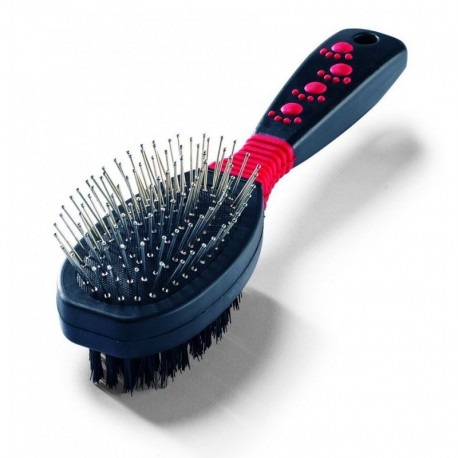 CEPILLO OVALADO DOBLE P/PERROS Y GATOS