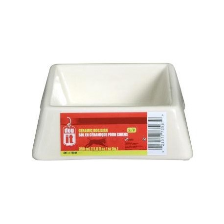 Comedero ceramica cuadrado crema GR