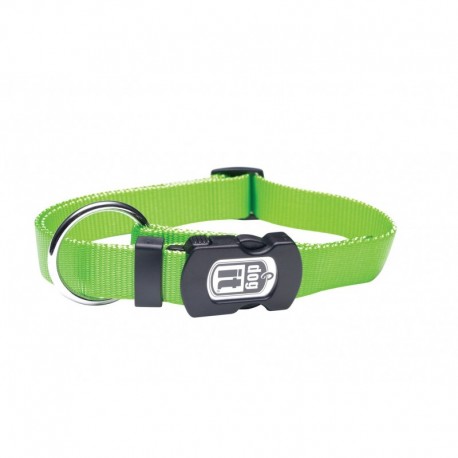 Collar nylon liso verde 25mmx45-66cm
