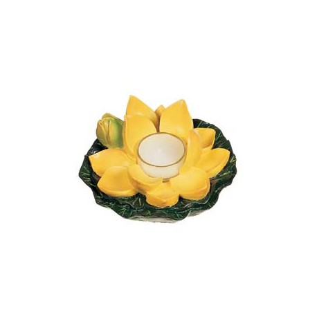 NENUFAR AMARELO COM VELA ANTIMOSQUIT