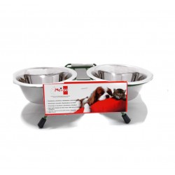 COMEDERO INOX DUPLO 2X1.8 L