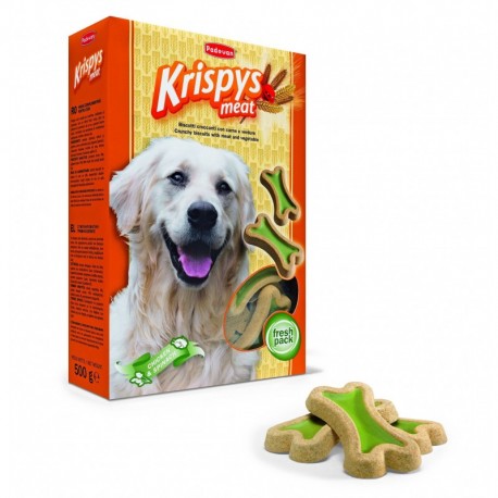 KRISPYS MEAT | GALLETAS CRUJIENTES C/CARNE Y QUESO P/PERROS - 400GR