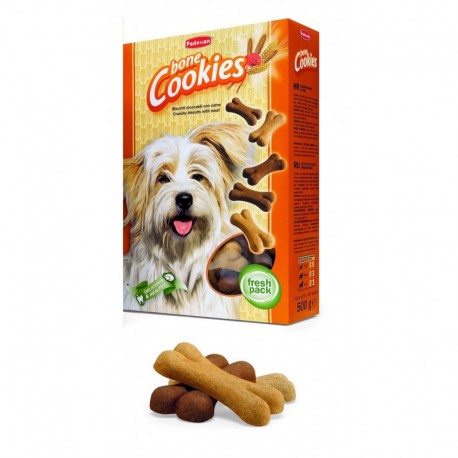 COOKIES BONE | GALLETAS CRUJIENTES DE CARNE EN FORMA DE HUESO P/PERROS - 400GR