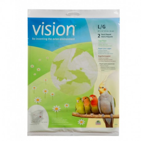 PAPEL PARA JAULAS VISION L - 72 X 36 CM 2UN