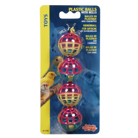Kit 4 bolas plasticas y campana