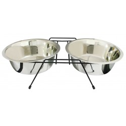 Comedero em Inox Doble standard 2X0.25L