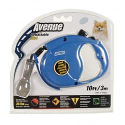 Correa Retractil de Cuerda 3mt AZUL