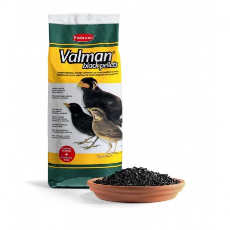 VALMAN BLACK PELLETS | PIENSO COMPLETO P/PÁJAROS INSECTIVOROS Y OTROS PÁJAROS - 1KG