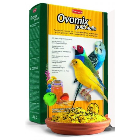 OVOMIX GOLD GIALLO | PIENSO COMPLEMENTARIO P/PÁJAROS GRANÍVOROS - 1KG