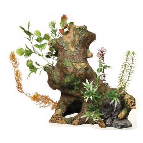 DECORACIÓN DECO WOOD TRONCO C/PLANTAS