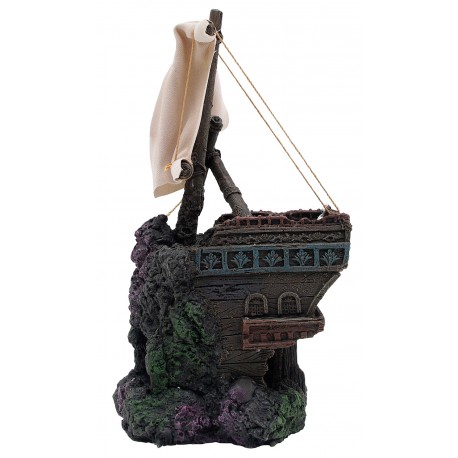 Decoracion Galeon c/vela (Popa) 13.5x10x22cm