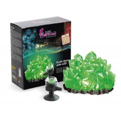 EARTH GEMS LED HYDOR | DECORACIÓN RESINA ESMERALDA - LED VERDE 2W