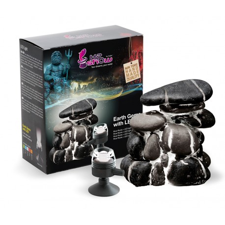 EARTH GEMS LED HYDOR | DECORACIÓN RESINA ROCA - LED BLANCO 2W