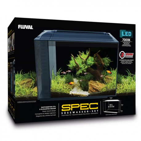AQUÁRIO KIT Fl. SPEC 54L PRETO