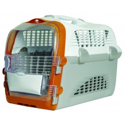 Transportin Cabrio 51x33x35cm gris/blanco