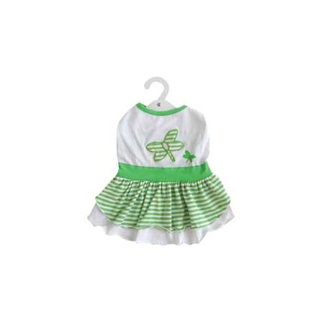 Vestido Rayas Verde C/Luciernaga-L