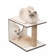 ARRANHADOR V-STOOL BRANCO, 46.5x37x37CM