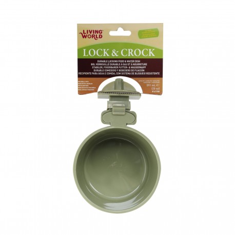 COMEDERO/BEBEDERO RESISTENTE C/FIJACIÓN | 571ML | VERDE