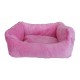 CAMA RECTANGULAR PELO LUXO Nº1 | 43x36CM | ROSA