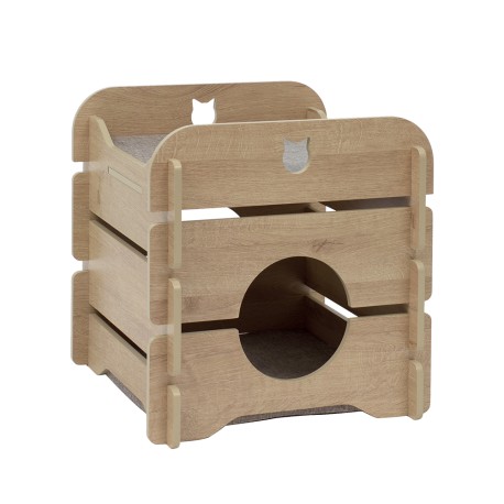 NIDO GATO V-COTTAGE ROBLE | 50x50x49CM