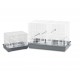 JAULA FOP RECTANGULAR BLANCA SET COVA 1+COVA 2