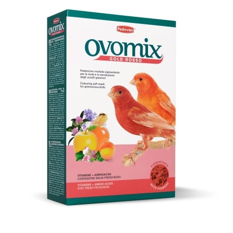 OVOMIX GOLD ROSSO | PIENSO COMPLEMENTARIO P/PÁJAROS GRANÍVOROS ROJOS - 1KG