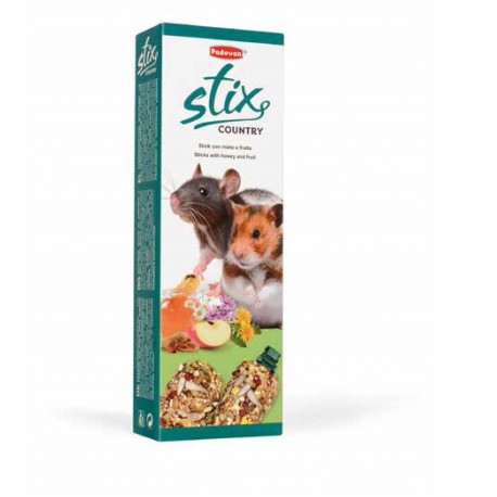 STIX COUNTRY CRICETI | BARRITAS FRIABLES C/MIEL Y FRUTA P/HÁMSTERS - 100GR / 2UN