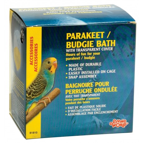 BAÑERA EXTERNA P/PÁJAROS | ACCESORIOS LIVING WORLD - 13 X 13 X 14CM