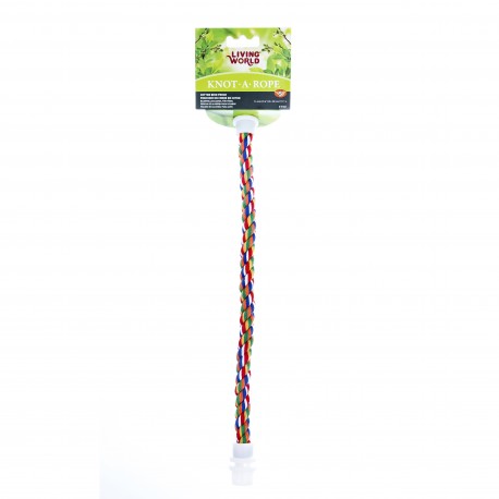 PERCHA EN ALGODÓN COLORIDO | KNOT-A-ROPE LIVING WORLD - Ø 16MM X 38CM