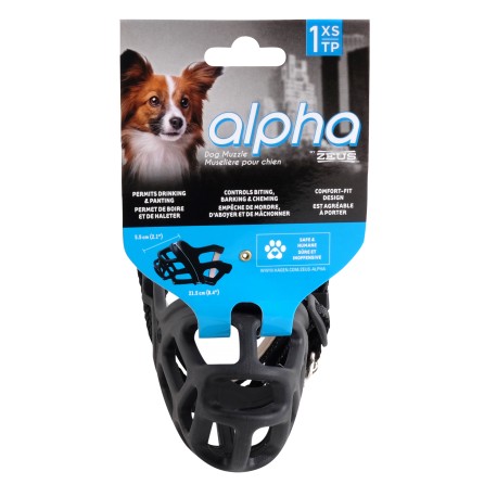 ALPHA BY ZEUS | BOZALES RESISTENTES EN TPR PARA PERRO - 5,5 x Ø21,5 CM
