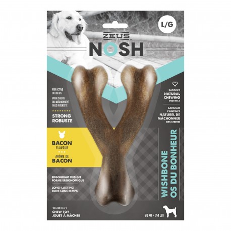 NOSH ZEUS | HUESO STRONG WISHBONE - SABOR BACON - 18,5CM / 303G