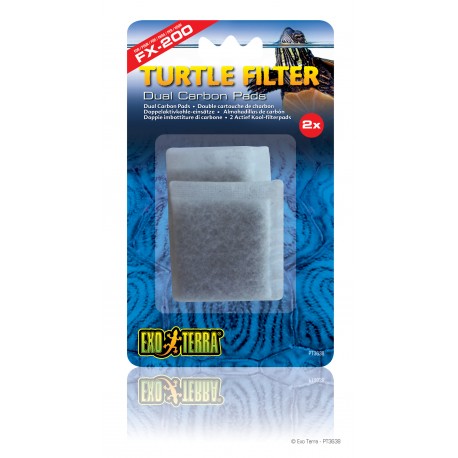 TURTLE FILTER DUAL CARBON PADS EXOTERRA | MASA FILTRANTE - CARBÓN P/PT3630 / 2UN