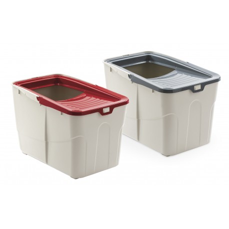 WC ABIERTO BUXO OPEN MPS | PARA GATOS - ROJO - 60x38x39CM