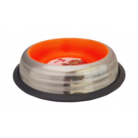 COMEDERO ANTIDESLIZANTE FLUORESCENTE NARANJA - 1.80L