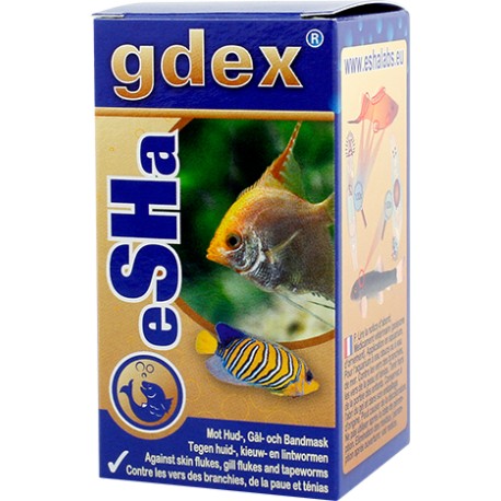 eSHa gdex | TRATAMIENTO DE AGUA CONTRA PARÁSITOS DE LA PIEL, ALETAS Y TENIAS - 20ML