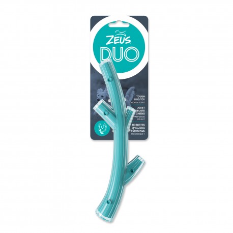 ZEUS DUO PALO PEQUEÑO | SABOR A POLLO - TURQUESA / 6x5x23CM