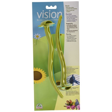 PERCHA ERGONÓMICA P/JAULAS VISION - 20,5 MM VERDE