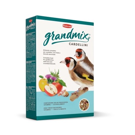 GRANDMIX CARDELLINI PADOVAN | PIENSO COMPLETO CON FRUTA PARA JILGUEROS - 350GR